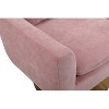 Pink Classic Mid-Century 360 Degree Swivel Armchair, Teddy Fabric - 4 of 4