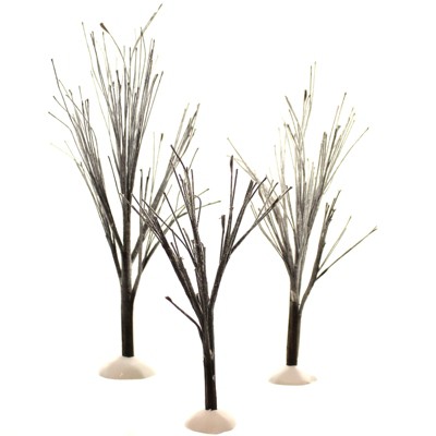 Department 56 Accessory 11.0" First Frost Trees St/3 Village Winter Snow  -  Decorative Figurines