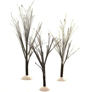 Department 56 Accessory 11.0 Inch First Frost Trees St/3 Village Winter Snow Village Accessories - 1 of 3