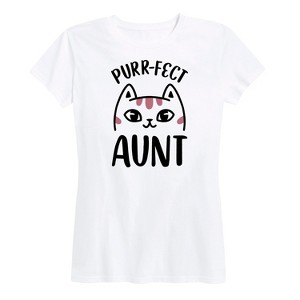 Women's - Instant Message - Purrfect Aunt Short Sleeve Graphic T-Shirt - 1 of 4