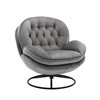 XINGHANZHENXUAN Modern Velvet Accent Chair with Ottoman, Armless Lounge Set for Living Room, Bedroom - 3 of 4