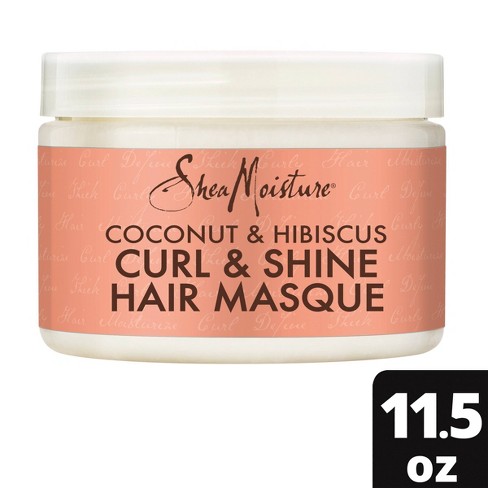 SheaMoisture Coconut & Hibiscus Curl & Shine Hair Mask For Naturally Curly Hair - 11.5oz - image 1 of 4