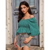 Blouses for Women Puff Long Sleeve Shirts Square Neck Casual Smocked Tunic Tops - 2 of 4