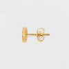 14K Gold Plated Cubic Zirconia Ball Pave Trio Stud Earring Set - A New Day™ Gold: Polished Basket Setting - 2 of 3