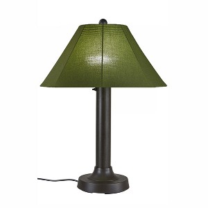 Patio Living Concepts Catalina Table Lamp 65647 with 3 bronze body and spectrum cilantro Sunbrella shade fabric - 1 of 4