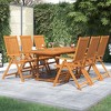 vidaXL Garden Dining Set Natural Wood Solid Acacia Wood Medium Foldable - 2 of 4