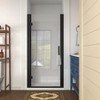 ONWITH 34 in. to 36 in. W x 72 in. H Pivot Hinged Swing Frameless Shower Door in Black - 2 of 4