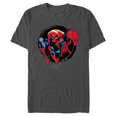 Men's Spider-man: Beyond Amazing Web Slinger Circle T-shirt - Charcoal ...
