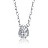 Pear-Shaped Stud Necklace with Clear Cubic Zirconia – A Classic and Elegant Design Featuring Sparkling Pear-Cut Stones for a Timeless Look - 3 of 3