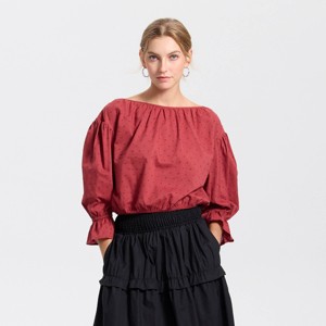 Women's Puff Long Sleeve Blouse - Universal Thread™ - 1 of 3