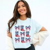 Simply Sage Market Patriotic Boots Stacked Coquette Garment Dyed Tee - 2 of 4