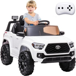 Toyota Tacoma 12V Licensed Ride-On Car for Kids with Remote, Spring Suspension, Safety Belt, LED Headlights & Soft Start - 1 of 4