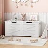Storage Chest Toy Chest for Boys, Girls, Kids Wooden Toy Box with Lids and Safety Hinge, Entryway Storage Bench Chest, Storage Trunk - 2 of 4