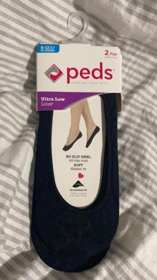 Peds Women's 2pk Extended Size Microfiber Liner Socks - 8-12 : Target