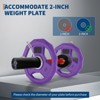 2PCS 16" Dumbbell Handle, Steel Loadable Dumbbell Bars with Rotating Sleeves & 4 Spring Collars, 100LB Capacity Dumbbell Bar, Fits 2" Weight Plates - 4 of 4