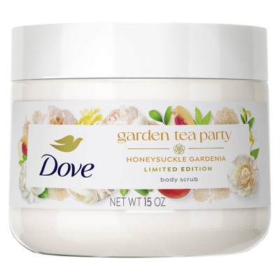 Dove Beauty Garden Tea Party Body Scrub - Honeysuckle Gardenia - Limited Edition - 15oz