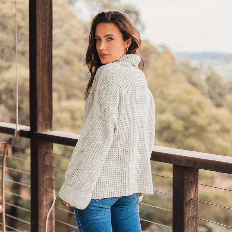Women's Turtleneck Drop Shoulder Sweater - Cupshe, 5 of 8