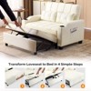 Karl Home |Tufted Upholstered Cat's ClaWide Leather Sleeper Sofa Bed - 4 of 4