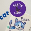 Hunter College Hawks Logo Automotive Car Refrigerator Locker Vinyl Circle Magnet - 4 of 4