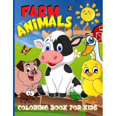 Farm Animals Coloring book For Kids - Large Print by  Emil Rana O'Neil (Paperback)