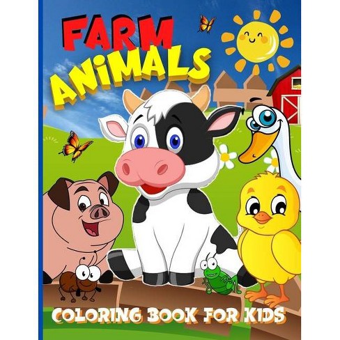 Download Farm Animals Coloring Book For Kids Large Print By Emil Rana O Neil Paperback Target