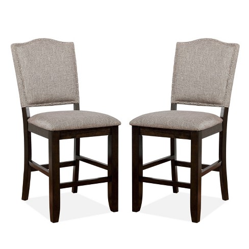 Dining Chair Dark Walnut Homes, Contemporary Counter Height Dining Chairs