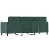 vidaXL 3-seater Sofa Dark Green Velvet, Metal, Foam 3-Seater - 4 of 4