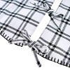 HGTV Home Collection Plaid Whipstitch Tree Skirt, Black and White, 48in - image 4 of 4