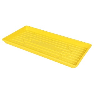 SUNPACK 10" x 20" Heavy Duty Shallow Plastic Seed Starting Tray, 1" - 1 of 3