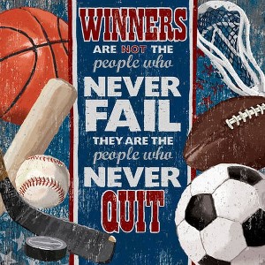Oopsy Daisy's Winners Never Quit Canvas Wall Art - Size 18x18 - 1 of 1