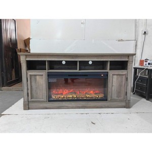 Farmhouse Electric Fireplace TV Stand for TVs up to 75", 68" Wide Entertainment Center with Storage Cabinets & Open Shelves - 1 of 1