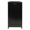 Oceanstar Mahogany Finished Rectangular Laundry Wood Hamper with Interior Bag - 4 of 4