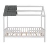 Twin Size Wood House Bed with Fence for Kids,Teens - 3 of 4