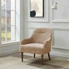 CAVINAS Chenille Accent Chair with Mid-Height Backrest and Wood Legs,Modern Upholstered Living Room Chairs,Reading Chairs for Living Room - 2 of 4