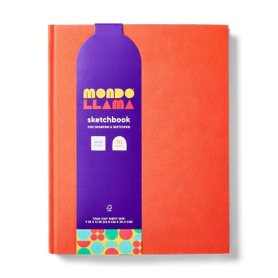 9"x12" Blank Hardcover Sketchbook Red - Mondo Llama™