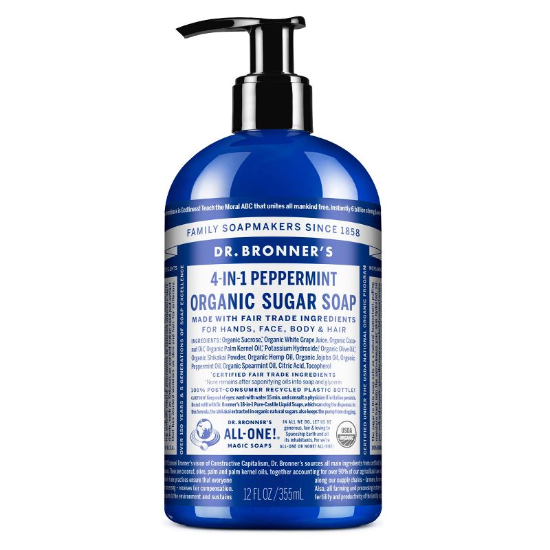 Dr. Bronner's Organic Sugar Soap - Peppermint, 1 of 4