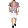 LA LEELA Mens Hawaiian Shirts Short Sleeve Button Down Shirt Floral Shirt Men Beach Casual Vacation Shirts for Men M Allover Flowers, Autumn Pink - 2 of 4