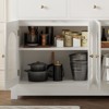 55 Inch Farmhouse Buffet Cabinet, Large Wood Narrow Kitchen Buffet Storage Cabinet for Dining Room Living Room Coffee Bar with Drawers and 4 Doors - 4 of 4