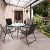 Tangkula 4 PCS Folding Rattan Chair Brown Outdoor Indoor Furniture - 3 of 4