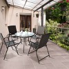 Tangkula 4 PCS Folding Rattan Chair Brown Outdoor Indoor Furniture - image 3 of 4