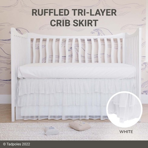 Tadpoles Triple Layer Tulle Crib Skirt 28 X 52 With A 16 Drop 100 Polyester Panels 80 Polyester 20 Cotton Lining Target