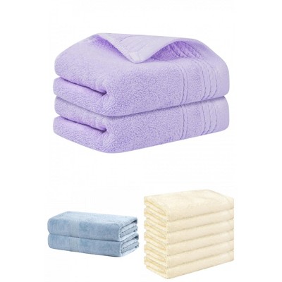 REGALWOVEN Striped Soft Absorbent Bathroom Cotton Towel Set 3 Pcs
