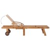 vidaXL Sun Lounger with  Table and Cushion Solid Teak Wood - 4 of 4