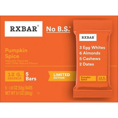 RXBAR Pumpkin Spice Protein Bars - 12g Protein - 9.15oz/5ct
