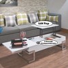 Calmam White High Gloss & Chrome Finish Coffee Table w/ Lift Top - 2 of 4