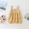 MyKids-USA Baby Girl 1pcs Plaid Graphic Strawberries Embroidery Snap Button Jumpsuit & Solid Tee Sets - 4 of 4