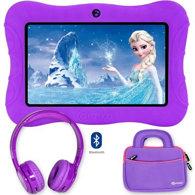 Contixo V9 Kids Tablet Bundle Pack, 7-inch HD, Ages 3-7, Dual Camera, Wi-Fi, Parental Control, Headphones, Tote Bag, Learning Tablet