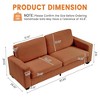 87" Corduroy Couch, 3 Seater Deep Seat Sofa with Wide Armrests, Sturdy Structure, Easy Assembly, Cloud Sofa for Living Room or Apartment - 2 of 4