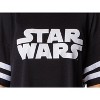Star Wars Womens' Movie Film Title Logo Nightgown Sleep Pajama Shirt Black - 3 of 4