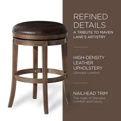 Alexander Brown Swivel Backless Saddle Bar Stools, Set of 4